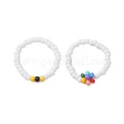 Anelli elastici per perline di vetro rotonde&nbsp;RJEW-JR00700-02