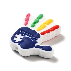 Perles focales en silicone sur le thème de l'autisme infantile&nbsp;SIL-P007-C01