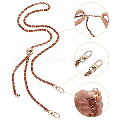 Kettenriemen für Handtaschen aus PU-Leder und Piatinum-Legierung&nbsp;PURS-WH0008-01G-03