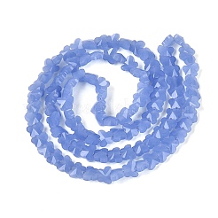 Abalorios de vidrio jade de imitación hebras&nbsp;GLAA-Q118-01A-A02