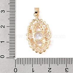 Pendenti in zirconi cubici trasparenti in micro pavè di ottone&nbsp;KK-N290-14G