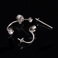 925 accesorio para pendientes de plata de ley chapado en rodio antideslustre&nbsp;STER-M089-08