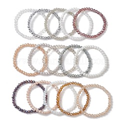 15 braccialetti di perline di vetro galvanizzate&nbsp;BJEW-JB13022