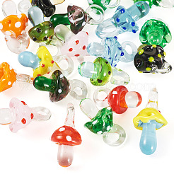 20pcs 10 Farben handgemachte Bunte Malerei-Anhänger&nbsp;LAMP-TA0001-61