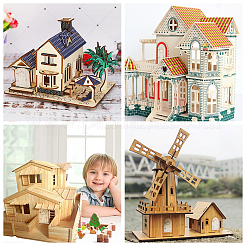 Décoration de porte de fée en bois&nbsp;WOOD-NB0001-32