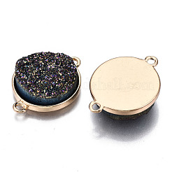 Conectores de enlaces de ágata druzy natural&nbsp;G-T131-86B