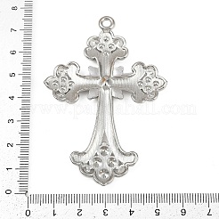 Legierung Rhinestone-Kreuz große Anhänger&nbsp;ALRI-1475-P-RS