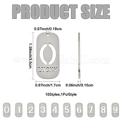 10 pendentif en acier inoxydable 304&nbsp;STAS-FS0002-17P