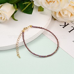 Braccialetti con perline di vetro placcate sfaccettate&nbsp;BJEW-JB05693-03