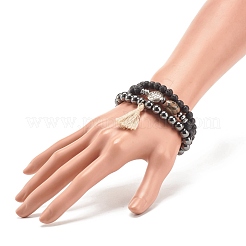 Set di braccialetti con perline mala stile 3 pz 3&nbsp;BJEW-JB08314