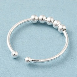 925 offener Manschettenring aus Sterlingsilber&nbsp;RJEW-P091-01A-S