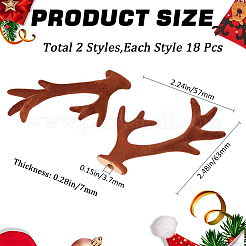 36 stücke 2 arten samt und kunststoff geweih schneemann hand zweig&nbsp;FIND-GF0007-09B