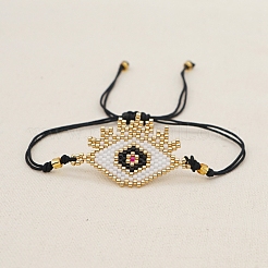Braccialetto di perline intrecciate con semi di miyuki&nbsp;BJEW-A121-13B