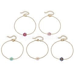 Bracciali con maglie di perline di pietre preziose miste naturali&nbsp;BJEW-JB11246