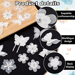 16 stücke 8 arten organza spitze stickerei kostüm zubehör&nbsp;DIY-GA0007-51