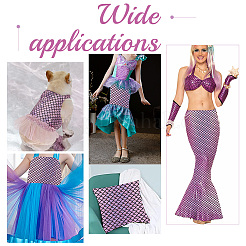 Funkelnder Spandex-Meerjungfrau-bedruckter Fischschuppenstoff mit Hologramm&nbsp;AJEW-WH0001-44