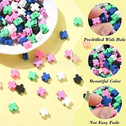 200 Stück 6 Farben handgefertigte Polymer Clay Perlen&nbsp;CLAY-CJ0002-05