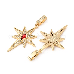 Pendentifs en laiton zircon cubique transparent&nbsp;KK-G543-15G-01