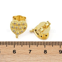 Messing Mikro pave klar Zirkonia Ohrstecker Zubehör&nbsp;KK-S530-01G-G