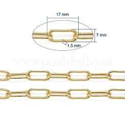 Büroklammerketten aus Messing&nbsp;CHC-G007-01G-01