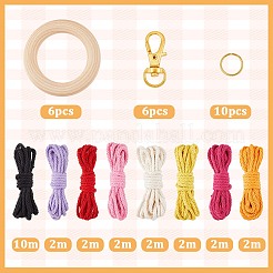 Kits para hacer llaveros de mariquita de algodón tejido a mano&nbsp;DIY-SC0028-10