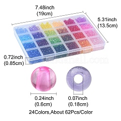 1488pcs 24 Farben transparente Acrylperlen&nbsp;MACR-YW0002-68