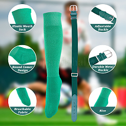 1 Paar einfarbige Fußballsocken aus Polycotton&nbsp;AJEW-CL0001-33D