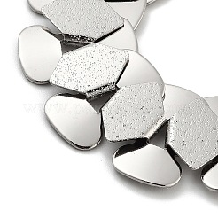 Bracciali a catena con maglie a rombo in acciaio inossidabile 304 anti-ossidazione per donne e uomini&nbsp;BJEW-Q343-02P