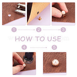 120 Satz 6 Stile Halbrohrnieten aus Legierung&nbsp;DIY-AR0002-90