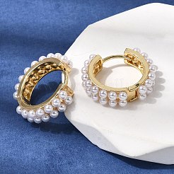 Boucles d'oreilles créoles rondes en laiton&nbsp;EJEW-H180-11G