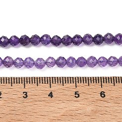 Natürlichen Amethyst Perlen Stränge&nbsp;G-Z161-A02-4mm
