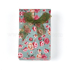 Blumenmuster Pappe Schmuckverpackung Box&nbsp;CBOX-L007-003B