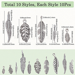 100pcs 10 estilos colgantes de aleación de estilo tibetano&nbsp;FIND-SC0014-21