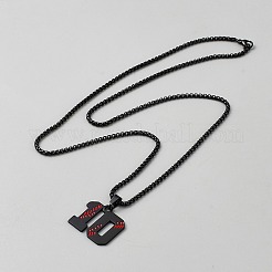 667 collane a catena in acciaio inossidabile&nbsp;NJEW-WH20001-07B-EB