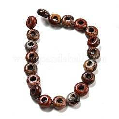 Fili di perline diaspro arcobaleno rosso naturale&nbsp;G-P536-A09-01