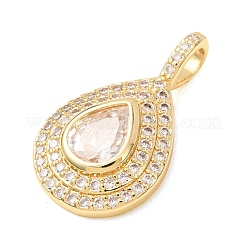 Pendentifs en laiton zircon cubique transparent&nbsp;CU-CBA65F0-01G