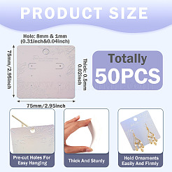 50 Stück Laserpapier-Halsketten-Ohrring-Präsentationskarten&nbsp;CDIS-TA0001-55