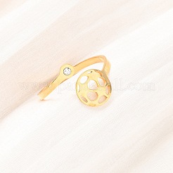 Anelli aperti con polsino in acciaio inossidabile 304&nbsp;RJEW-D337-01C-G