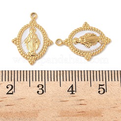 304 Edelstahl-Emaille-Anhänger&nbsp;STAS-U057-12G-01
