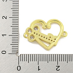 Crémaillère placage laiton pavé clair zircone cubique connecteur breloques&nbsp;KK-B091-33G