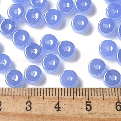 Perles de rocaille en imitation de jade et en verre lustré&nbsp;SEED-E001-J3x6mm-A02