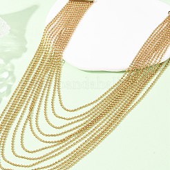 Mehrreihige Kugelketten aus Edelstahl 304 für Damen&nbsp;NJEW-G194-02G