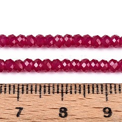 Im Labor gezüchtete Stränge roter Korundperlen&nbsp;G-G106-A45-06
