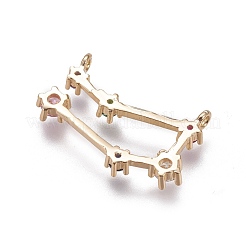 Pendentifs avec zircon cubiques à micro-pavés en laiton&nbsp;ZIRC-F099-19G-10
