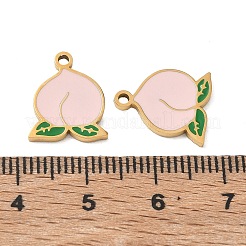 Colgantes de acero inoxidable 304 esmaltados con forma de fruta&nbsp;SA-CBA49D2-11G-13