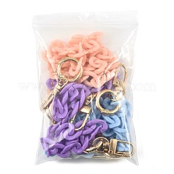 3 Stück 3 Farben undurchsichtige Acryl-Panzerketten als Taschenverzierung&nbsp;HJEW-FS00091-03