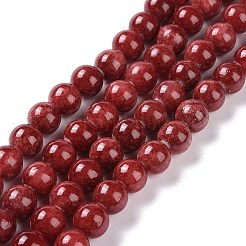 Chapelets de perles en jade naturelle teinte&nbsp;G-D434-6mm-08-1