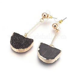 Natürliche Druzy Quartz Ohrhänger&nbsp;EJEW-F171-02G