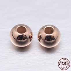 Perline distanziatrici rotonde in argento sterling 925&nbsp;STER-M103-04-5mm-RG