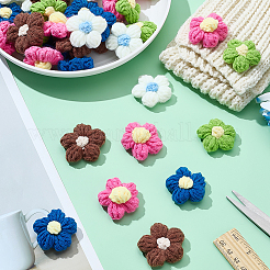 50 pièce 5 couleurs accessoires d'ornement en tricot de coton fait main&nbsp;DIY-ME0001-44A